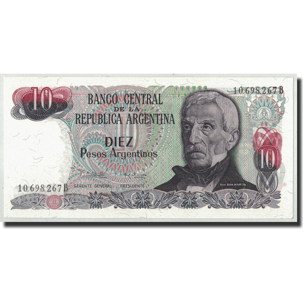 Banknote, Argentina, 10 Pesos Argentinos, Undated (1983-84), KM:313a, UNC(65-70)