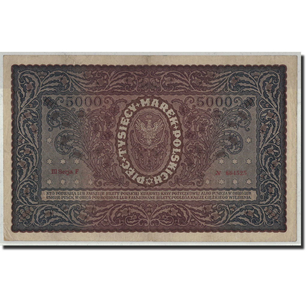 Banknote, Poland, 5000 Marek, 1920, 1920-02-07, KM:31, AU(50-53)