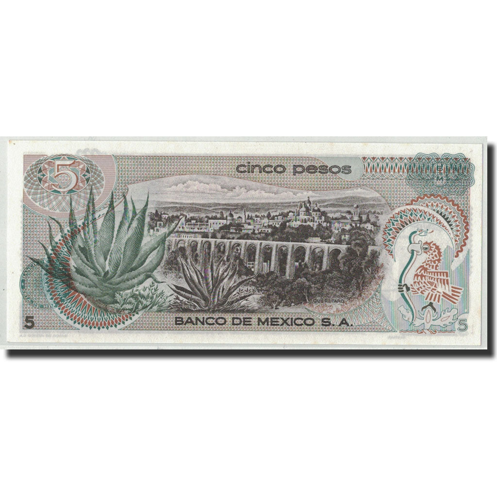 Banknote, Mexico, 5 Pesos, 1971, 27.10.1971, KM:62b, UNC(65-70)
