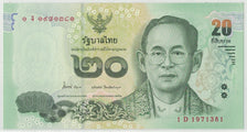 Thailand, 20 Baht, 2013, KM:124, UNC(65-70)
