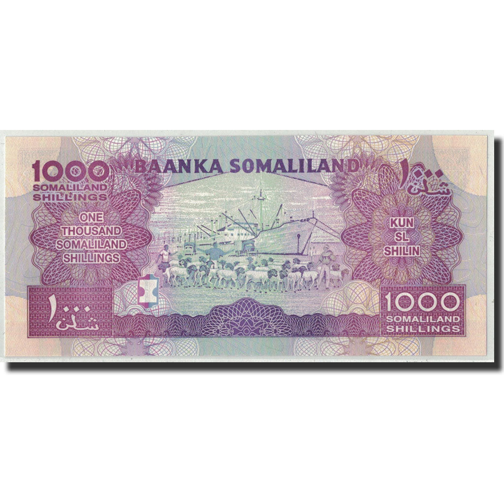 Banknote, Somaliland, 1000 Shillings, 2011, KM:20, UNC(65-70)