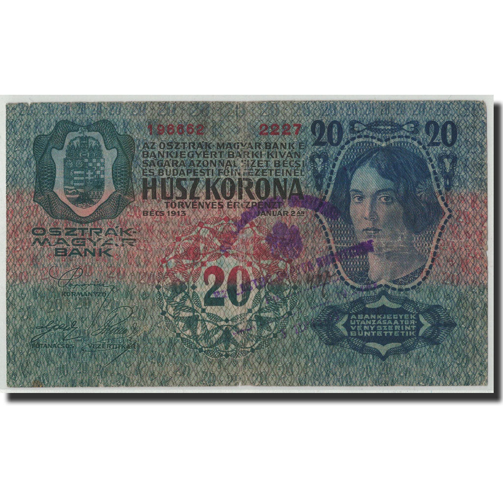 Austria, 20 Kronen, 1913, 1913-01-02, KM:13, BB
