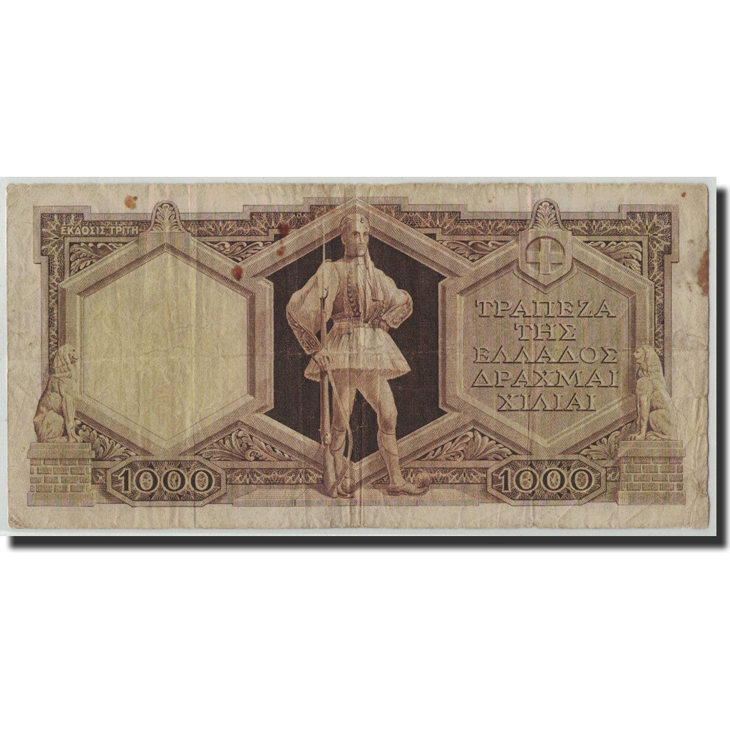 Griechenland, 1000 Drachmai, Undated (1944), KM:172a, S