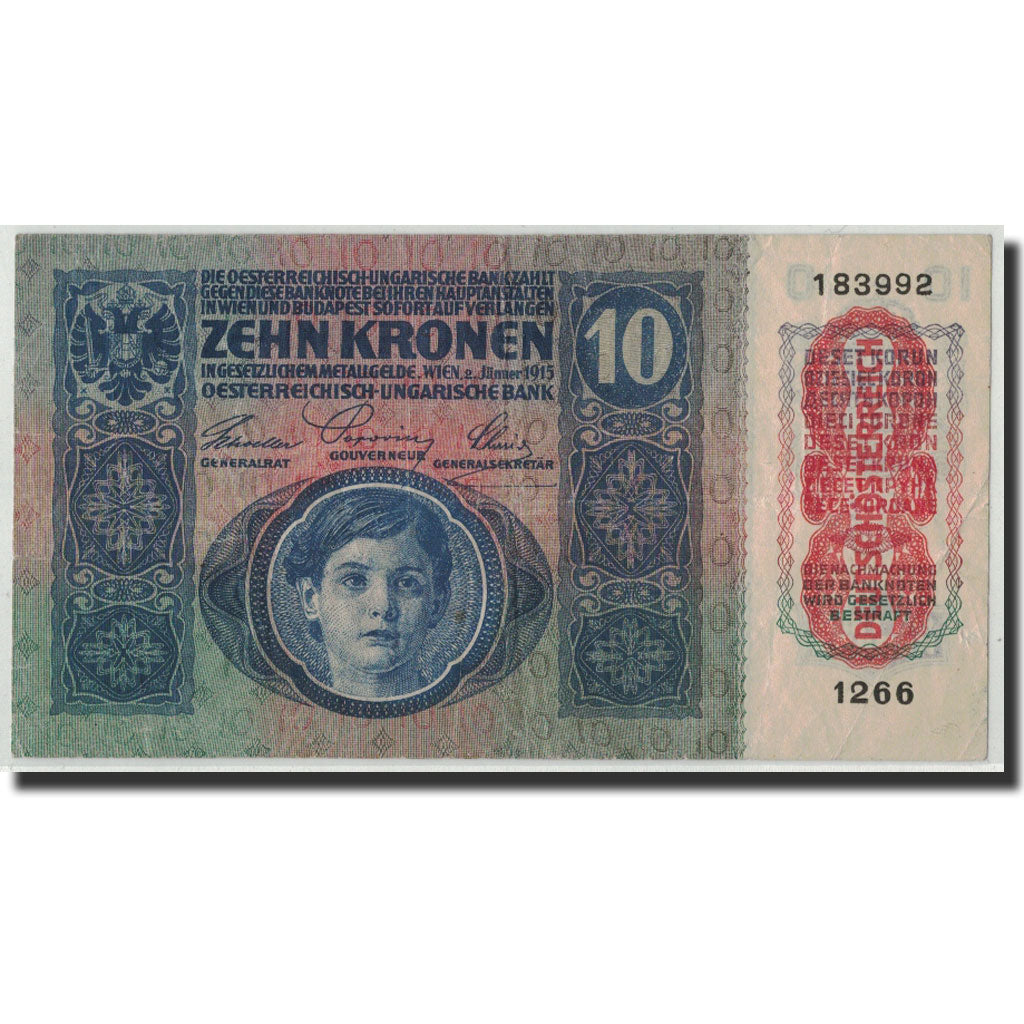 Austria, 10 Kronen, Undated (1919), KM:51a, 1915-01-02, EF(40-45)