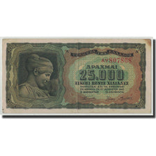 Greece, 25,000 Drachmai, 1943, KM:123a, 1943-08-12, VF(20-25)