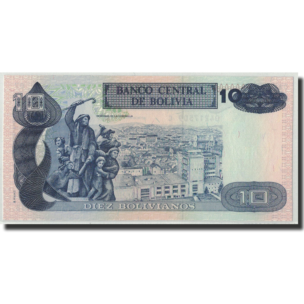 Bolivia, 10 Bolivianos, Undated (1993), 1986-11-28, KM:210, UNC(65-70)