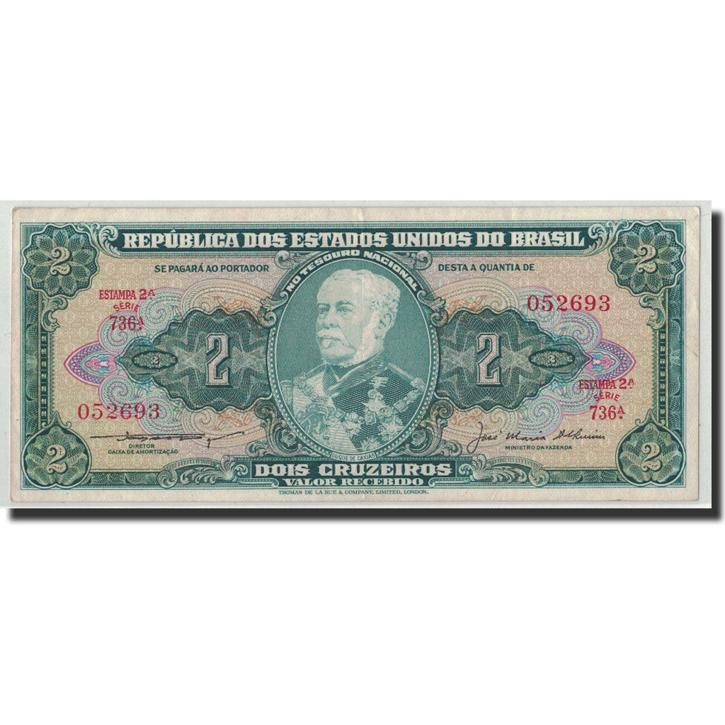 Billet, Brésil, 2 Cruzeiros, Undated (1956-58), KM:157Ab, SUP