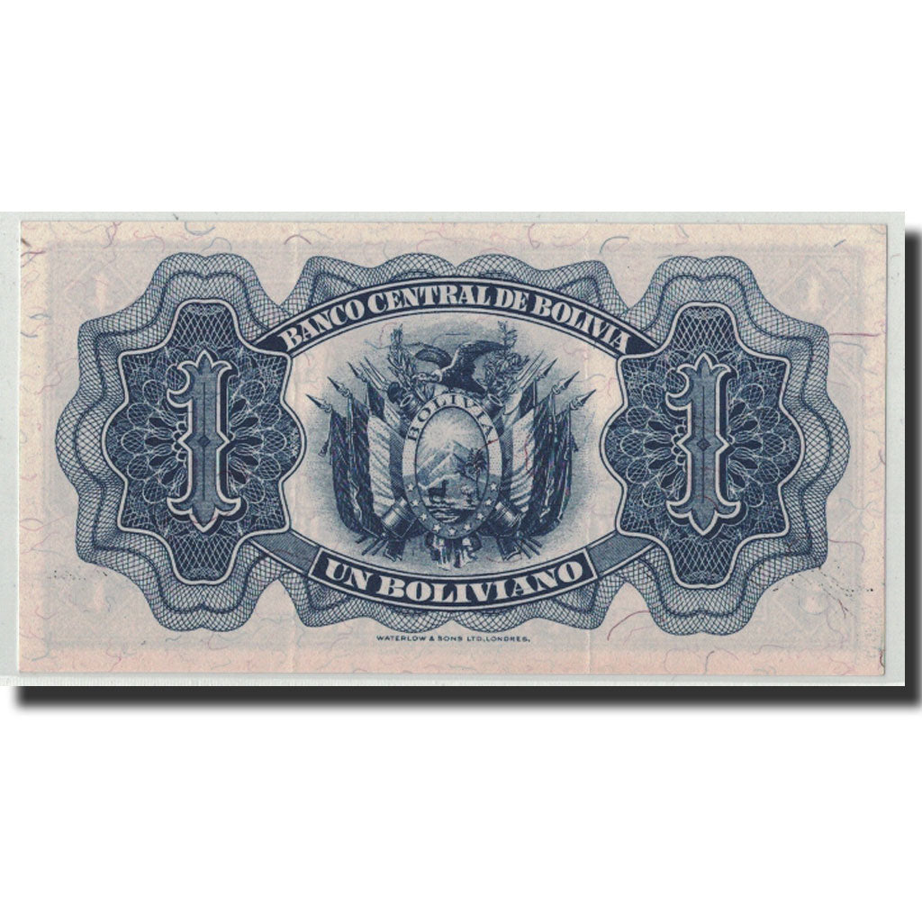 Banknote, Bolivia, 1 Boliviano, 1952, 1928-07-20, KM:128c, UNC(65-70)