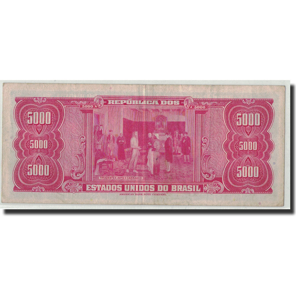 Brazil, 5000 Cruzeiros, 1964, KM:182b, AU(50-53)
