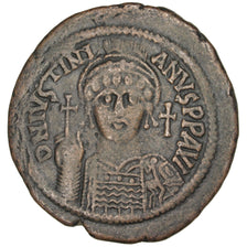 Justinian I 527-565, Follis, Nicomedia, EF(40-45), Copper, Sear #201, 22.16