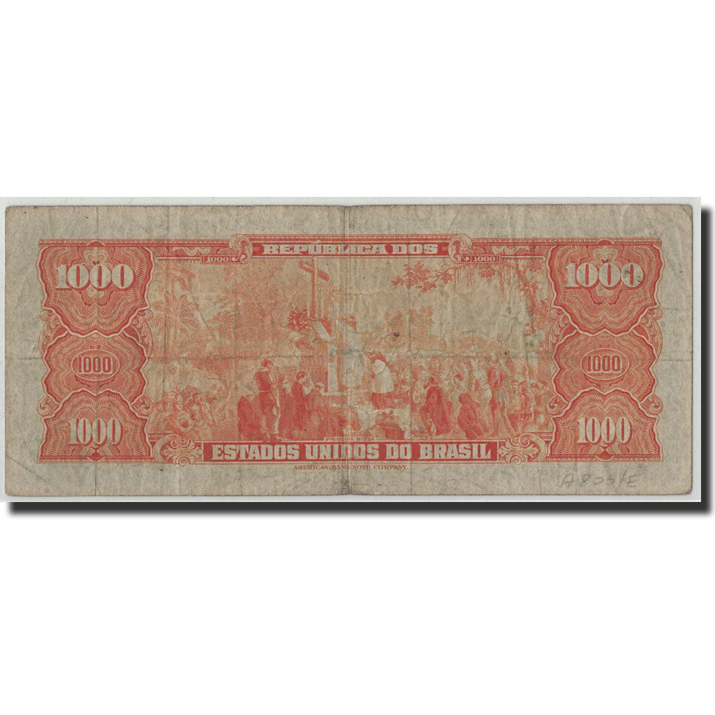 Brésil, 1000 Cruzeiros, Undated (1953-59), KM:156b, B
