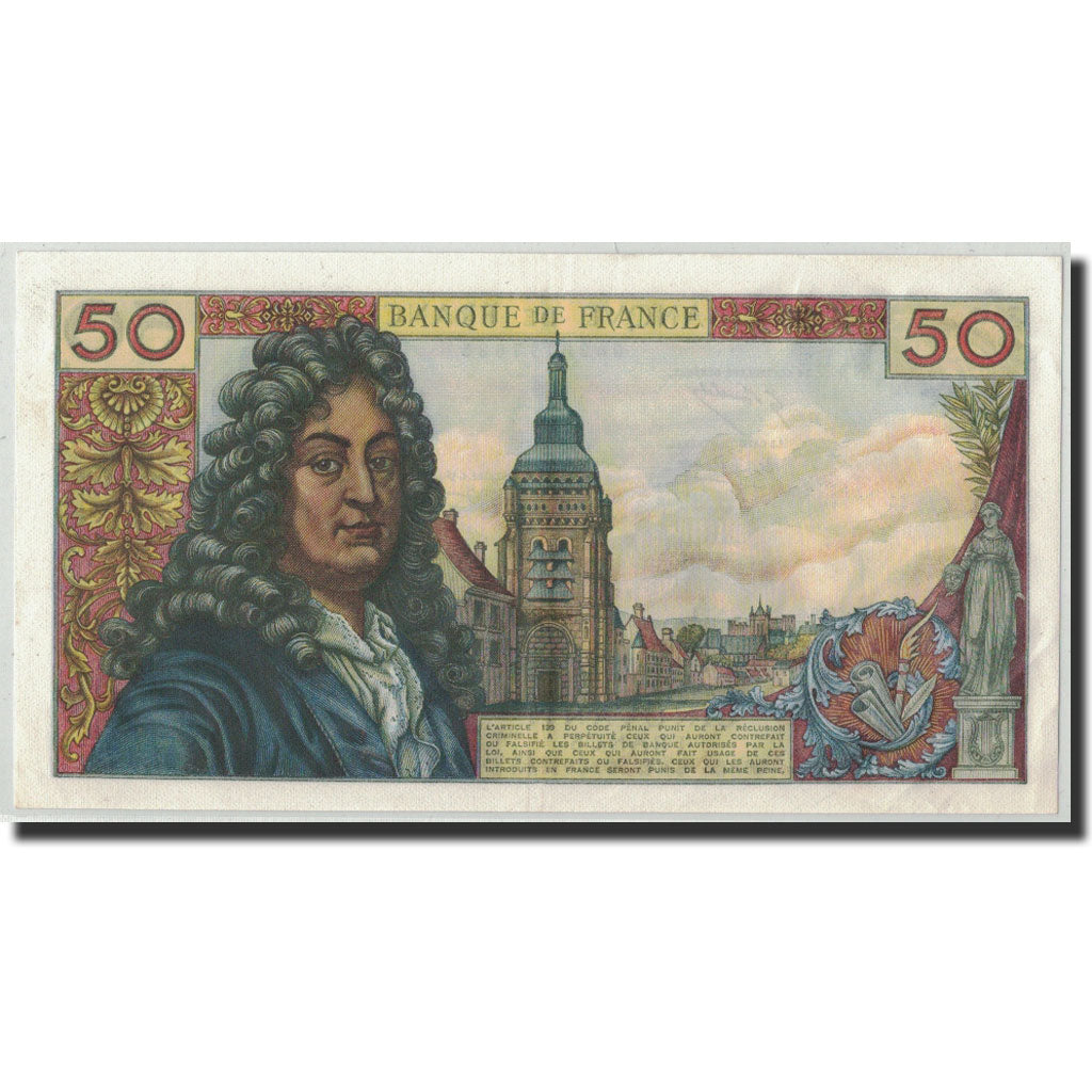 France, 50 Francs Racine, KM:148c, Fayette:64.17, 1970-11-05, SUP