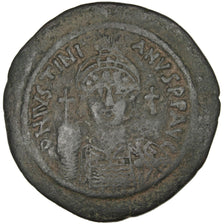 Justinian I 527-565, Follis, Nicomedia, EF(40-45), Copper, Sear #201, 22.40