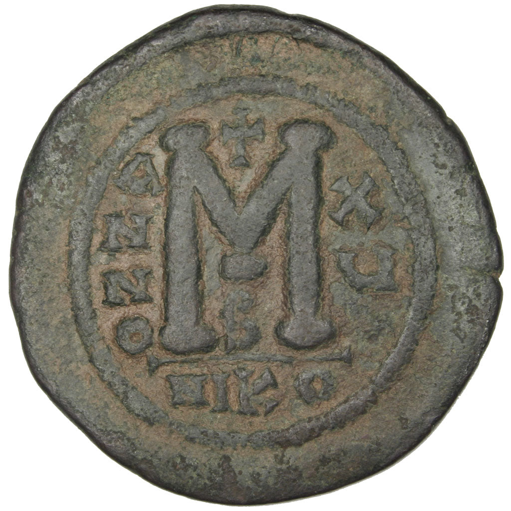 Justinian I 527-565, Follis, Nicomedia, EF(40-45), Copper, Sear #201, 22.40