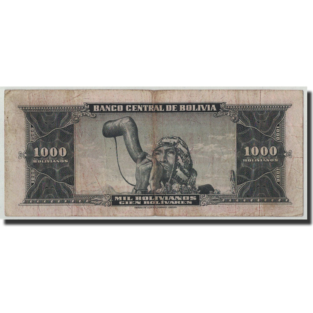 Bolivia, 1000 Bolivianos, 1945, KM:149, 1945-12-20, VF(20-25)