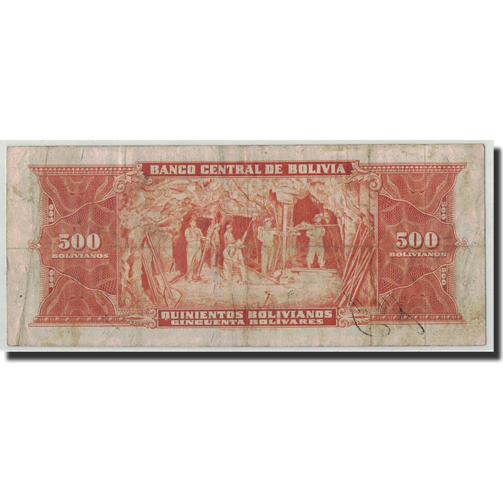 Bolivia, 500 Bolivianos, 1945, KM:148, 1945-12-20, F(12-15)