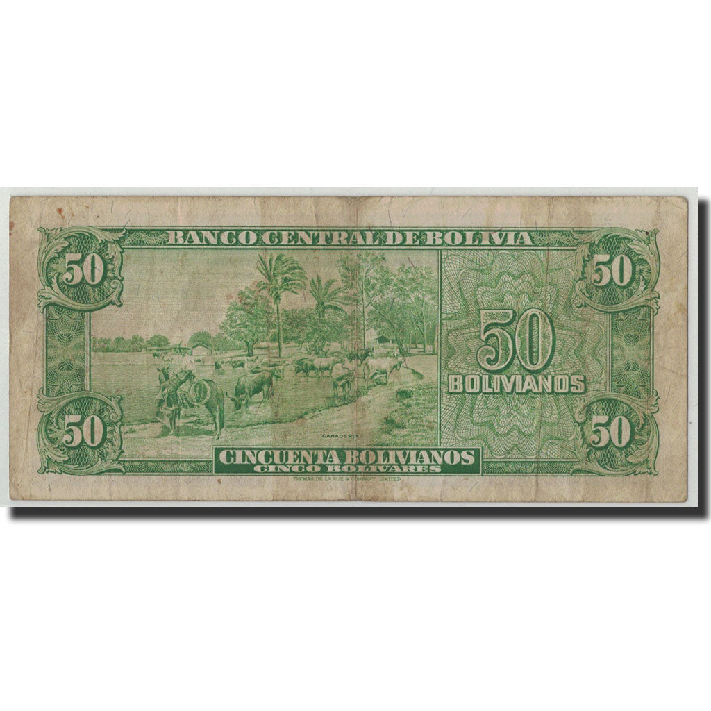 Billete, 50 Bolivianos, 1945, Bolivia, KM:141, 1945-12-20, RC+