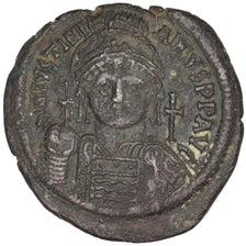 Justinian I 527-565, Follis, Constantinople, EF(40-45), Copper, Sear #163, 20.86