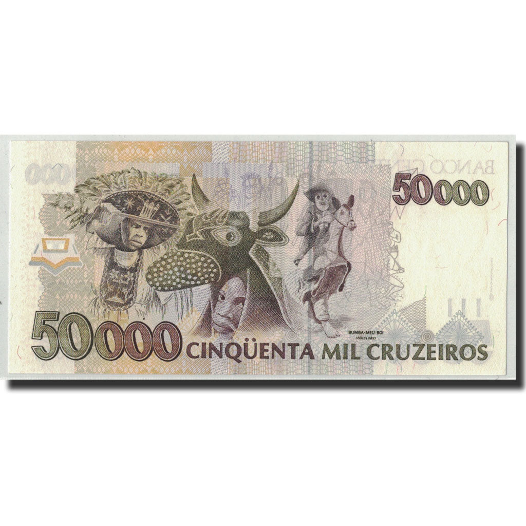 Billet, Brésil, 50,000 Cruzeiros, Undated (1992), KM:234a, NEUF