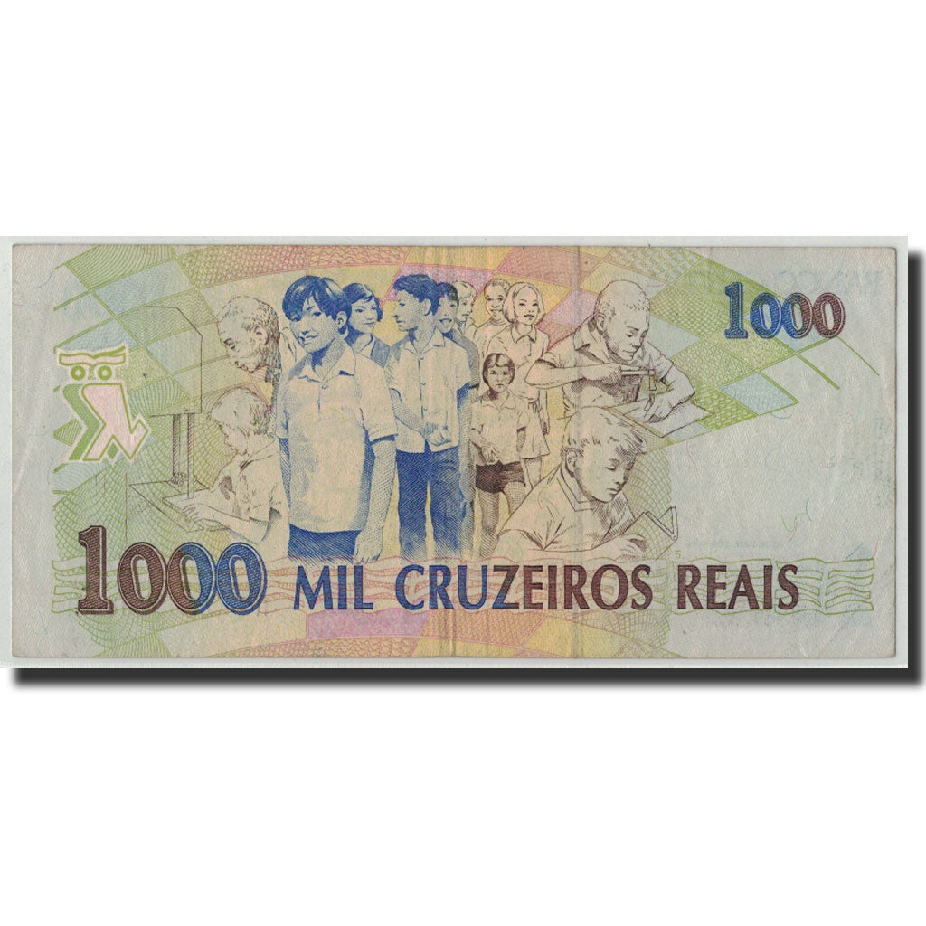 Brésil, 1000 Cruzeiros Reais, Undated (1993), KM:240, TB