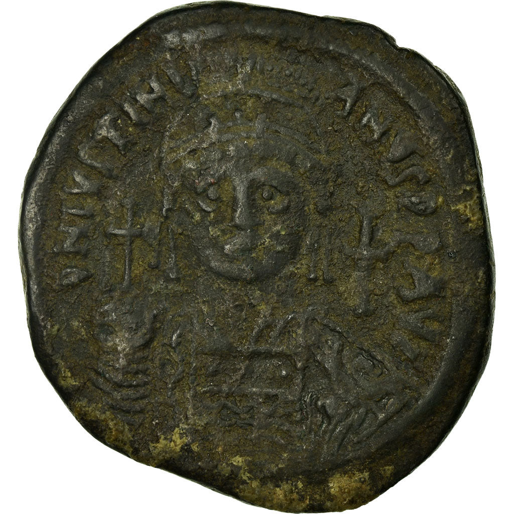 Coin, Justinian I, Follis, Constantinople, EF(40-45), Copper, Sear:163