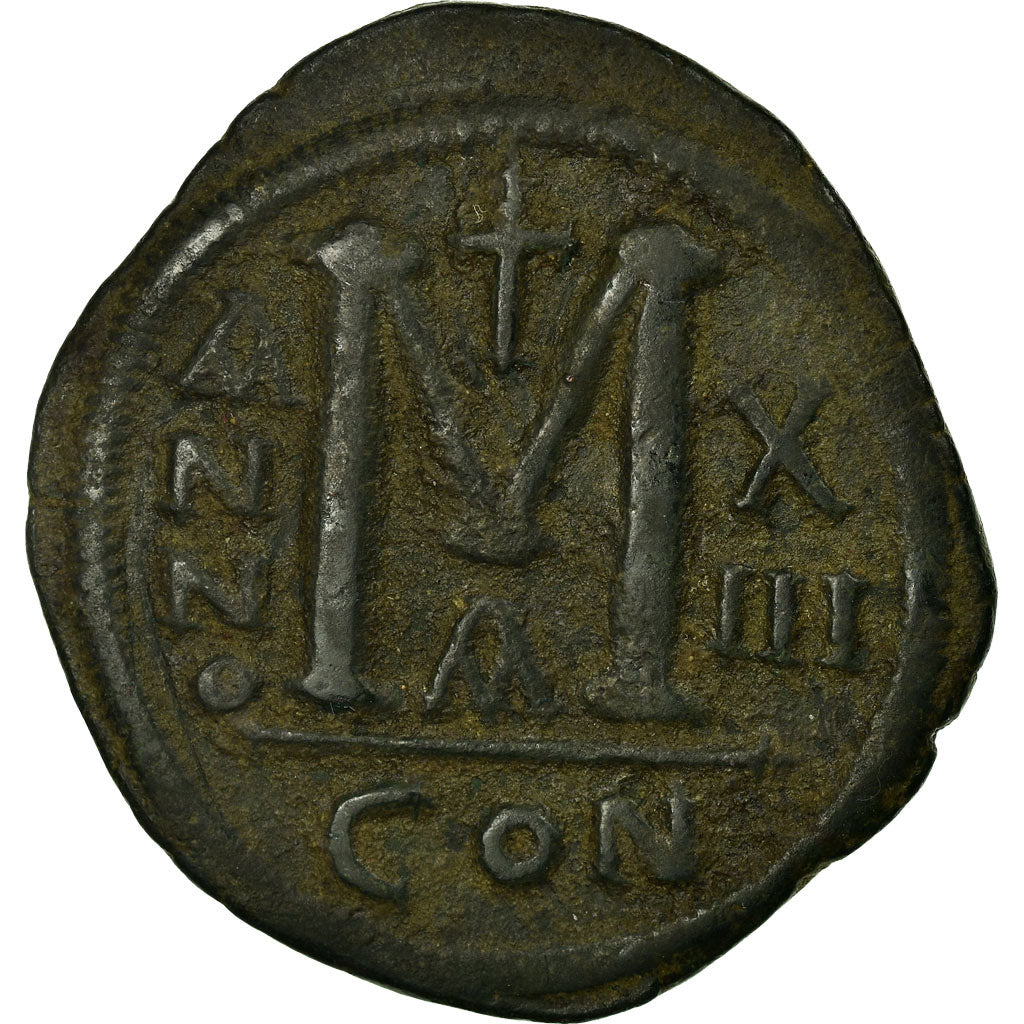 Coin, Justinian I, Follis, Constantinople, EF(40-45), Copper, Sear:163