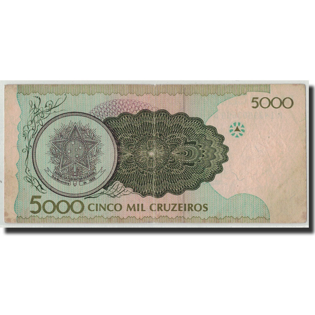 Banknote, Brazil, 5000 Cruzeiros, Undated (1990), KM:227, VF(20-25)