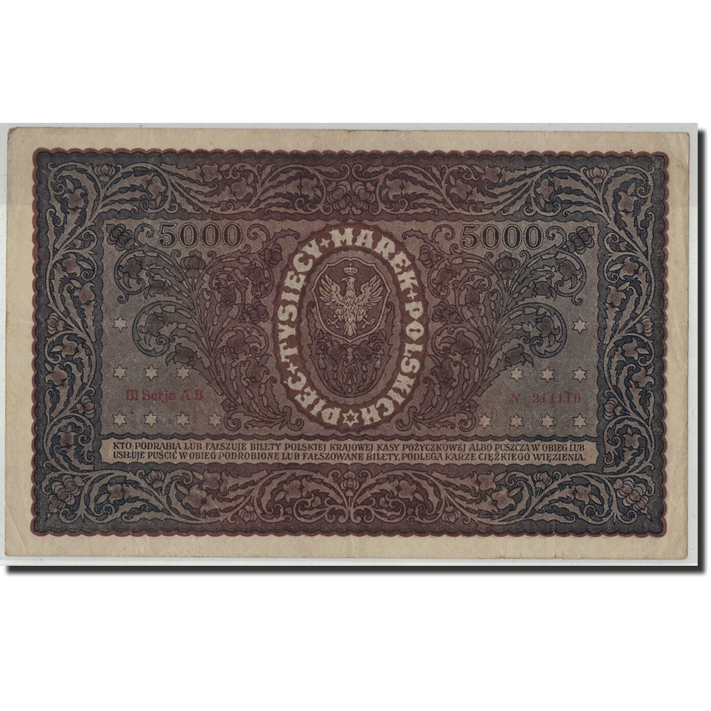 Banknote, Poland, 5000 Marek, 1920, 1920-02-07, KM:31, VF(20-25)