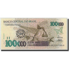 Brazil, 100 Cruzeiros Reais on 100,000 Cruzeiros, Undated (1993), KM:238