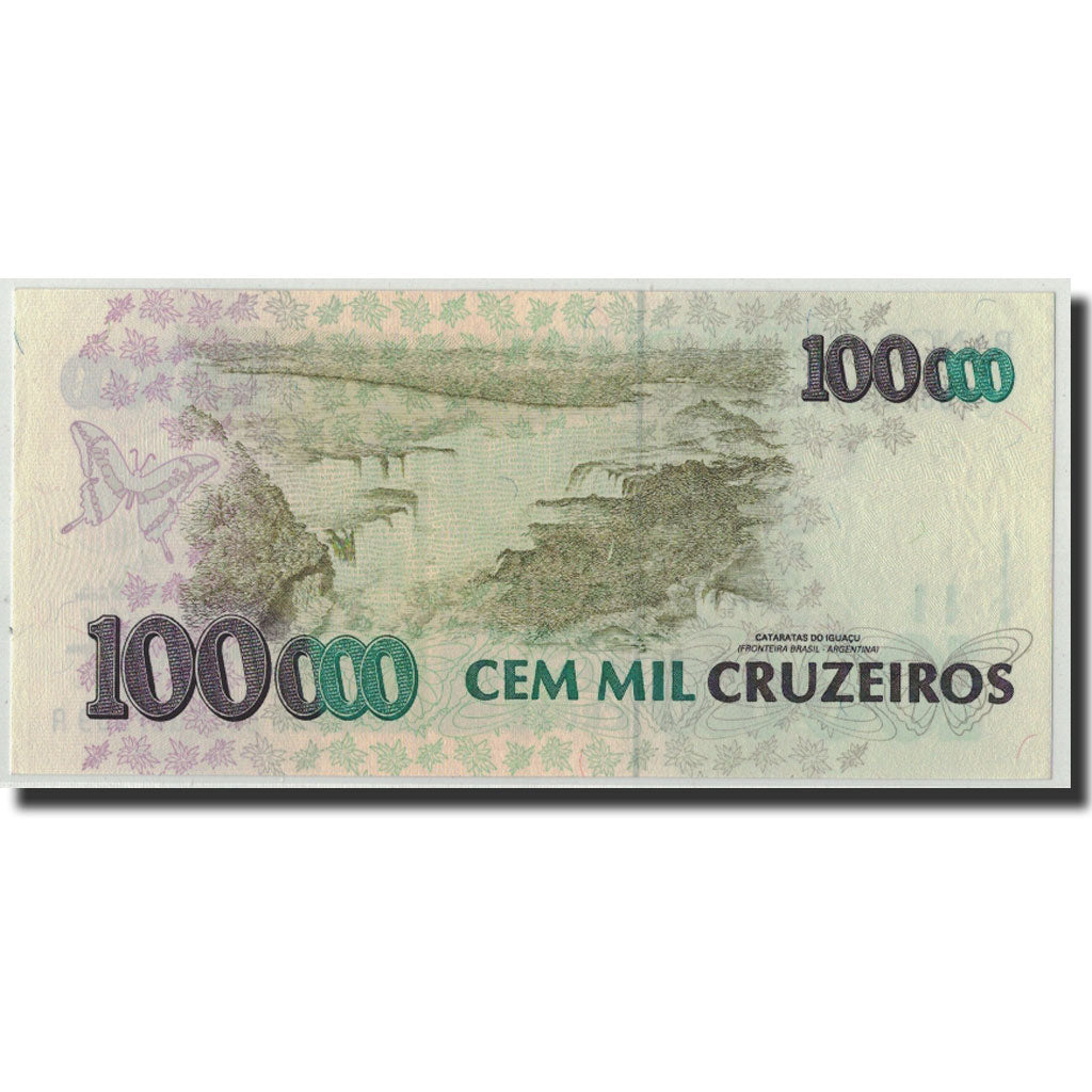 Brazil, 100 Cruzeiros Reais on 100,000 Cruzeiros, Undated (1993), KM:238