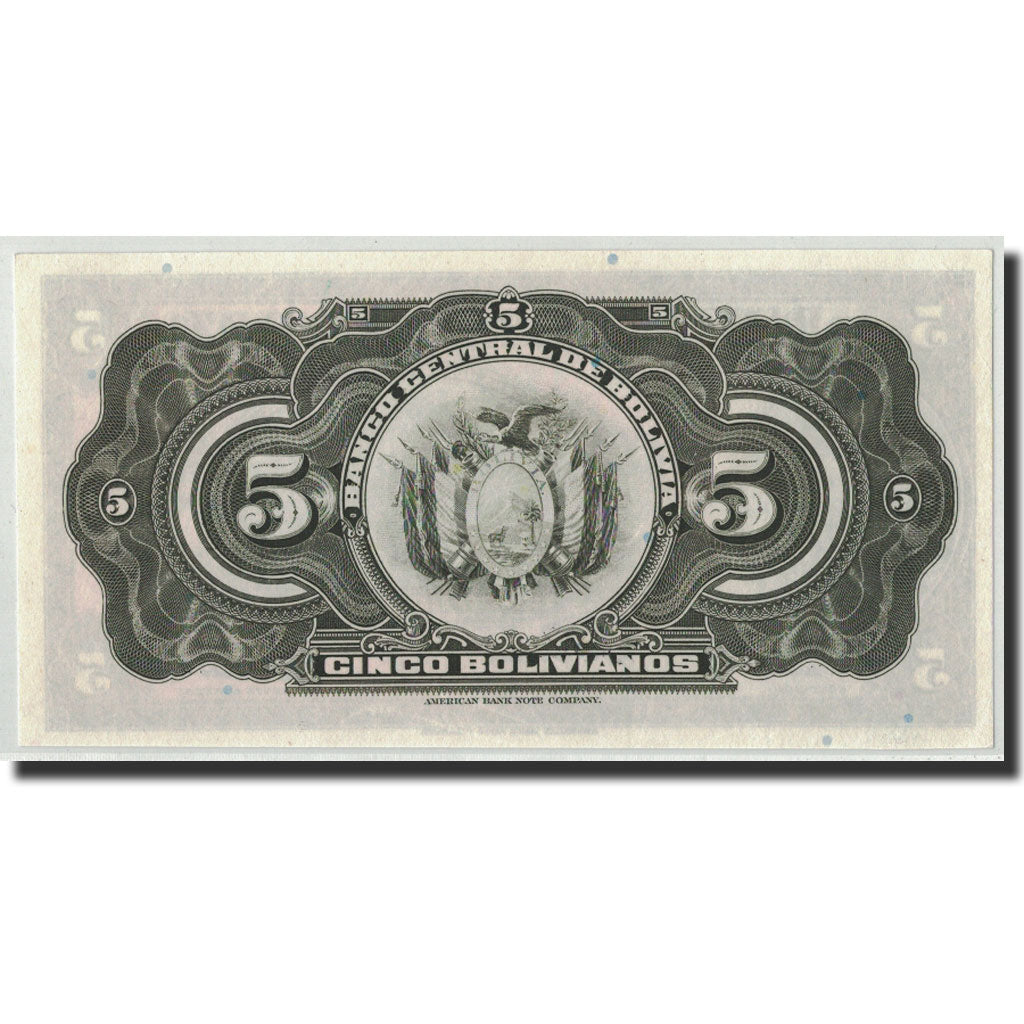 Billet, Bolivie, 5 Bolivianos, 1928, 1928-07-20, KM:120A, NEUF