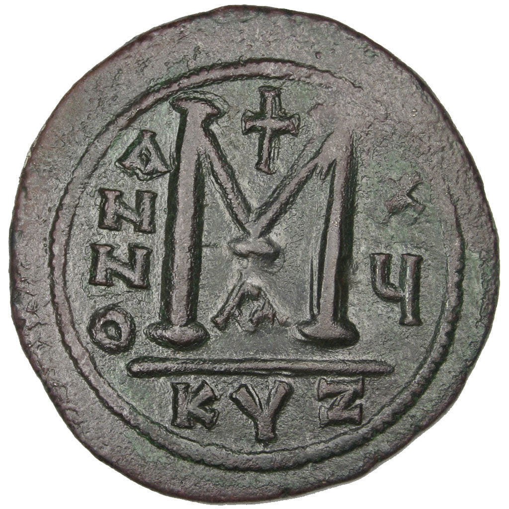 Justinian I 527-565, Follis, Kyzikos, EF(40-45), Copper, Sear #207, 21.34
