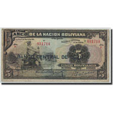 Banconote, Bolivia, 5 Bolivianos, Undated (1929), KM:113, 1911-05-11, MB