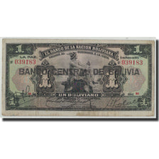 Billet, Bolivie, 1 Boliviano, Undated (1929), 1911-05-11, KM:112, B+