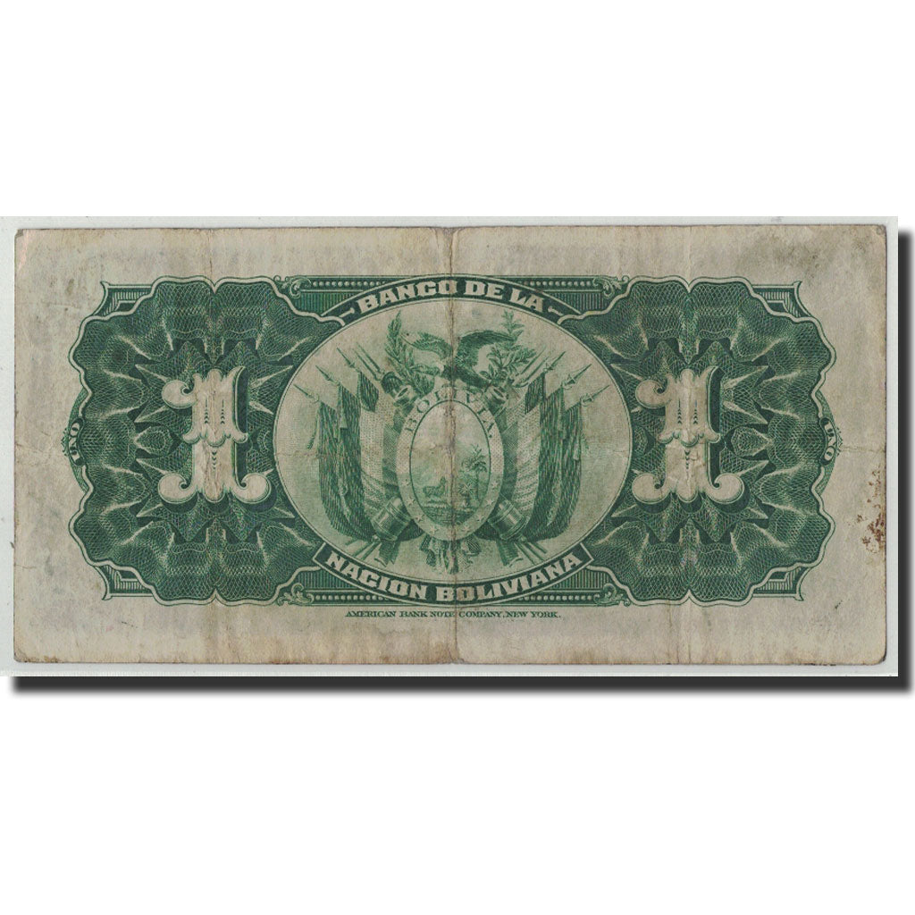 Billete, 1 Boliviano, Undated (1929), Bolivia, KM:112, 1911-05-11, RC+