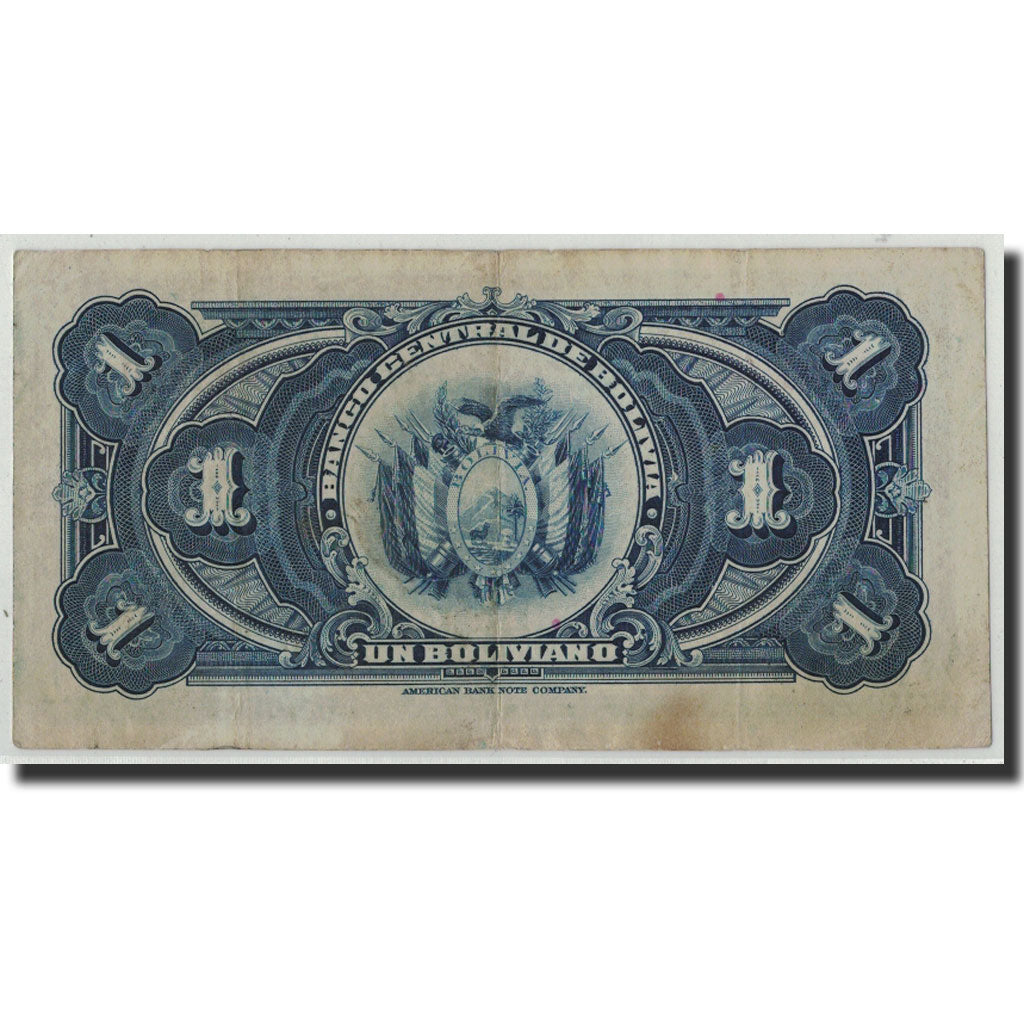 Geldschein, Bolivien, 1 Boliviano, 1928, 1928-07-20, KM:118a, S