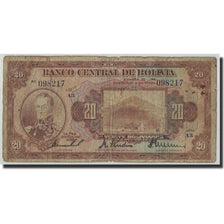 Banknote, Bolivia, 20 Bolivianos, 1928, 1928-07-20, KM:131, VG(8-10)