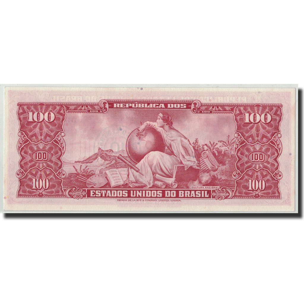 Brésil, 10 Centavos on 100 Cruzeiros, Undated (1966-1967), KM:185b, NEUF