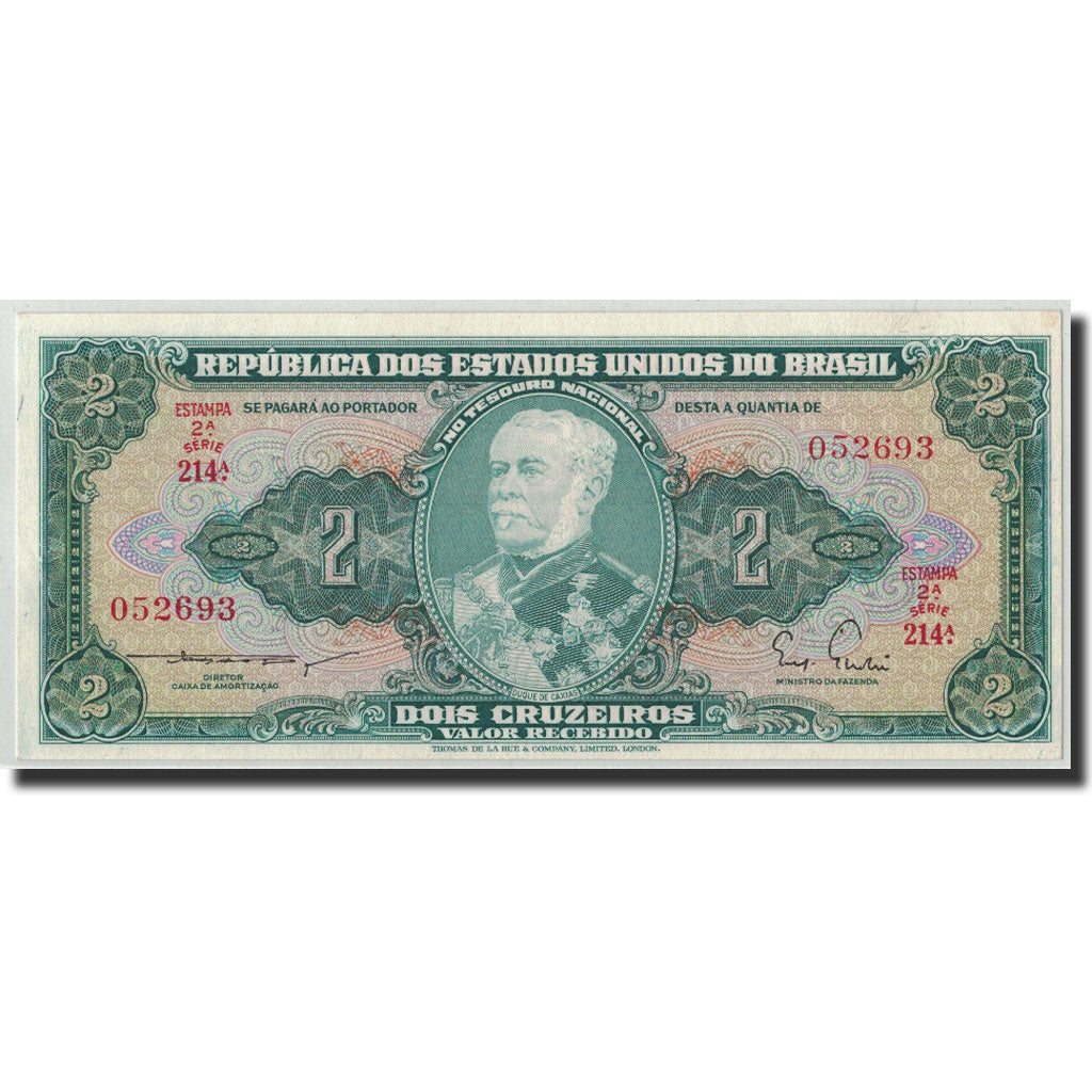 Banknote, Brazil, 2 Cruzeiros, Undated (1955), KM:157, UNC(65-70)
