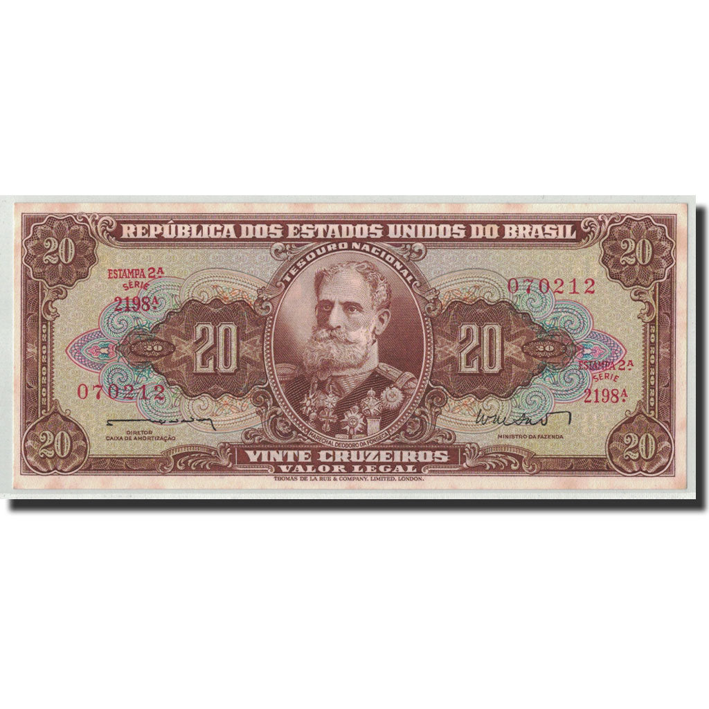 Banconote, Brasile, 20 Cruzeiros, Undated, KM:178, FDS