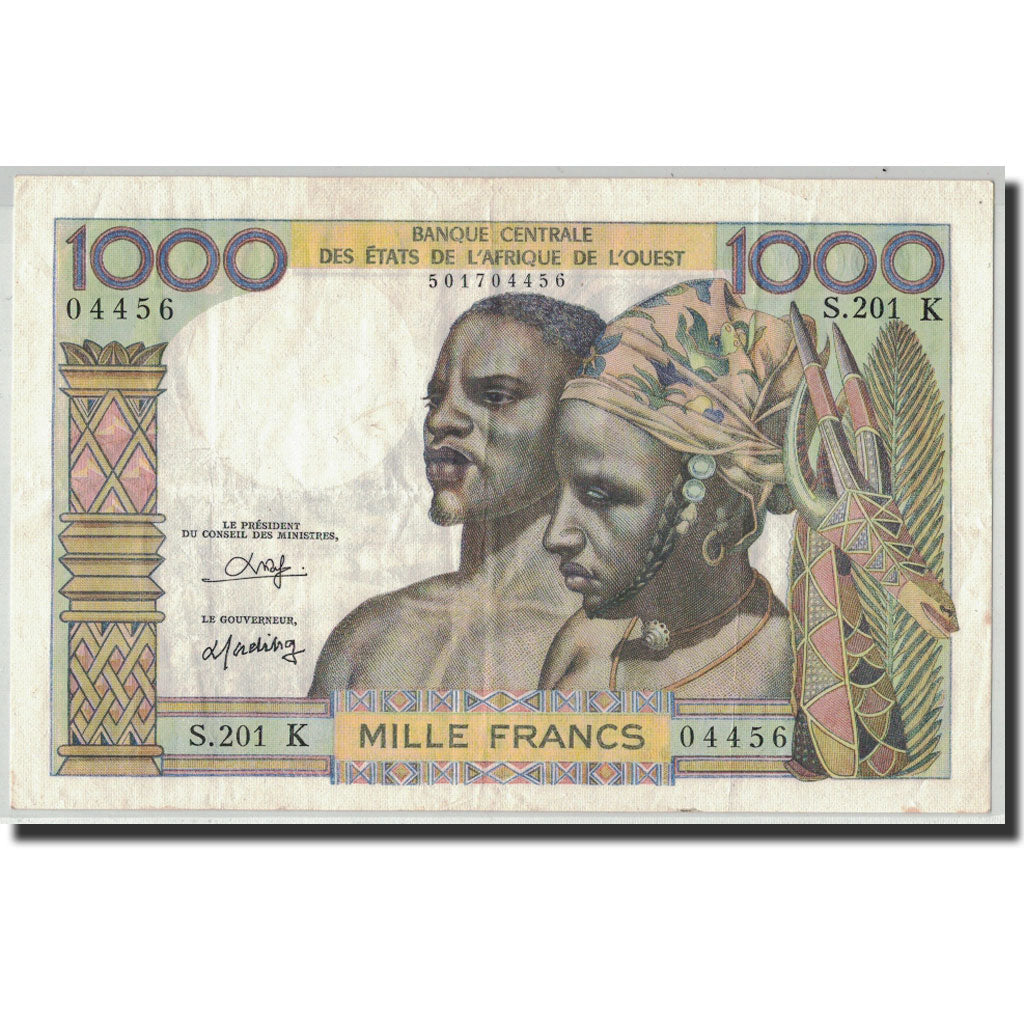 Banknote, West African States, 1000 Francs, Undated (1959-65), KM:703Ko