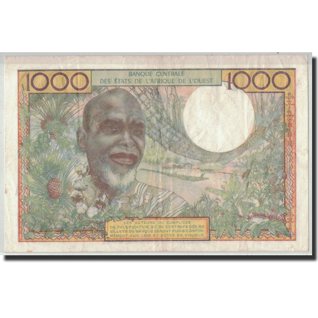 Banknote, West African States, 1000 Francs, Undated (1959-65), KM:703Ko