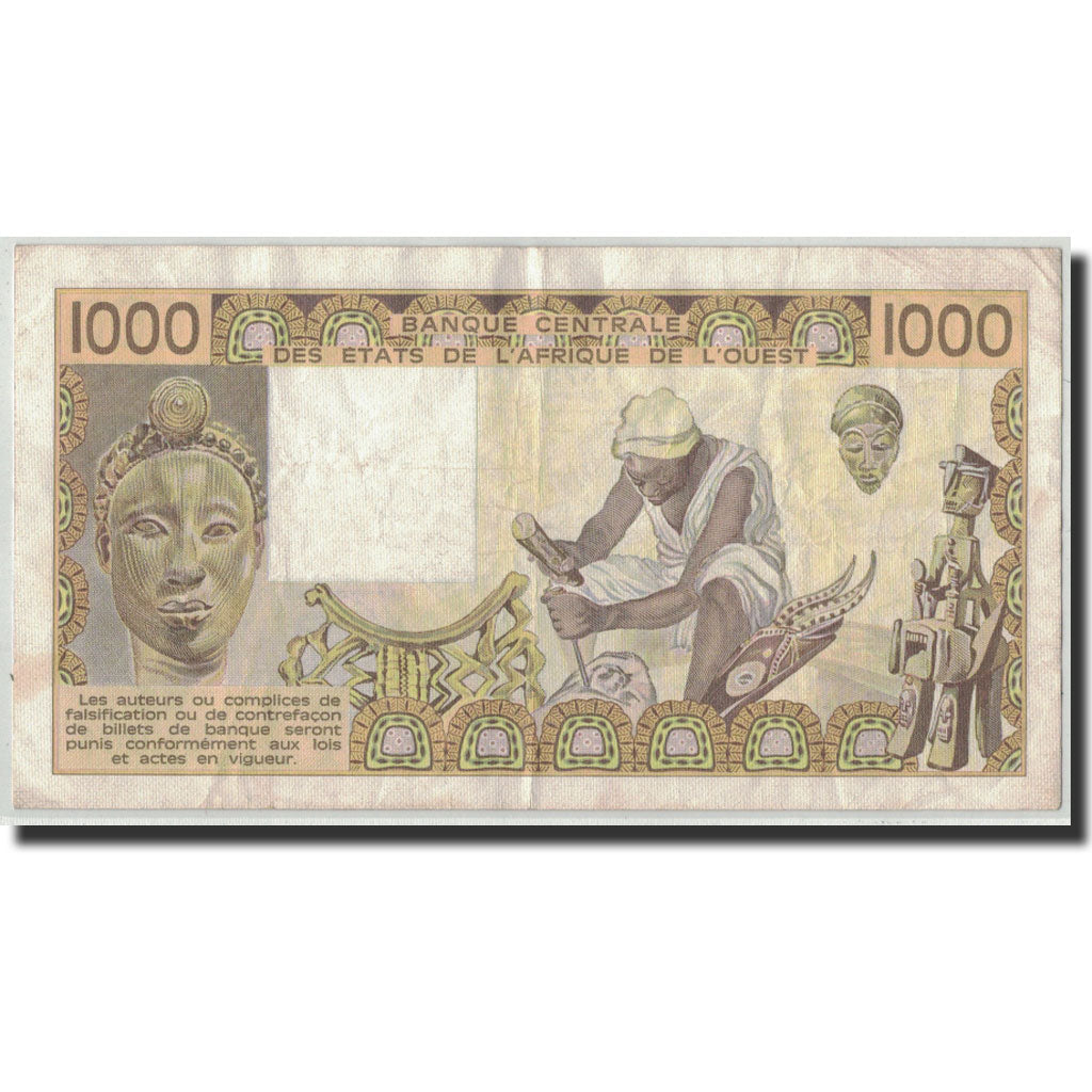Banknote, West African States, 1000 Francs, 1981, KM:707Kb, EF(40-45)