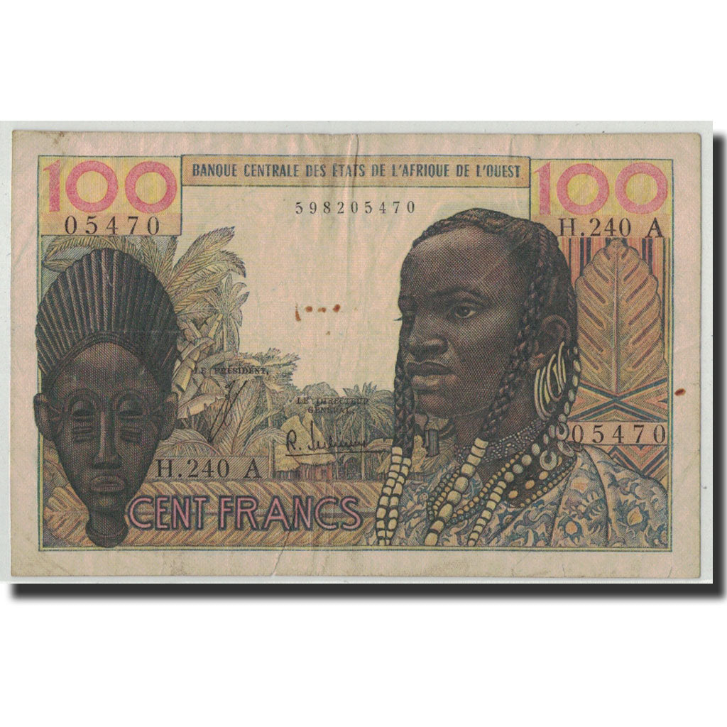 Geldschein, West African States, 100 Francs, Undated (1961-65), KM:101Af, S
