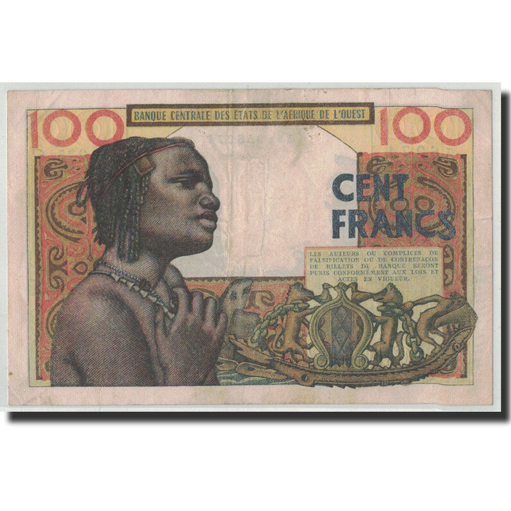 Banknote, West African States, 100 Francs, 1965, 1965-03-02, KM:301Ce, VF(30-35)
