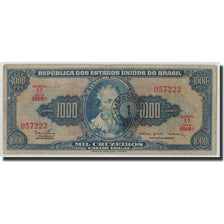Geldschein, Brasilien, 1 Cruzeiro Novo on 1000 Cruzeiros, Undated (1966-1967)