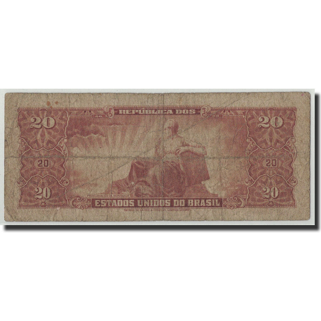 Brazil, 20 Cruzeiros, Undated (1955-61), KM:160d, G(4-6)