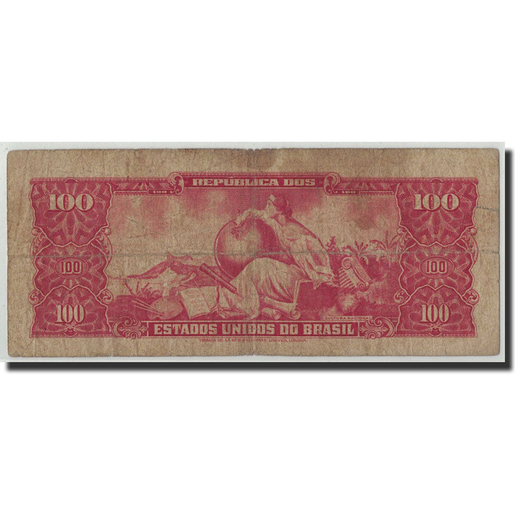 Brazil, 100 Cruzeiros, Undated (1963), KM:180, G(4-6)