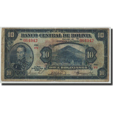 Bolivia, 10 Bolivianos, 1928, KM:121a, 1928-07-20, VG(8-10)