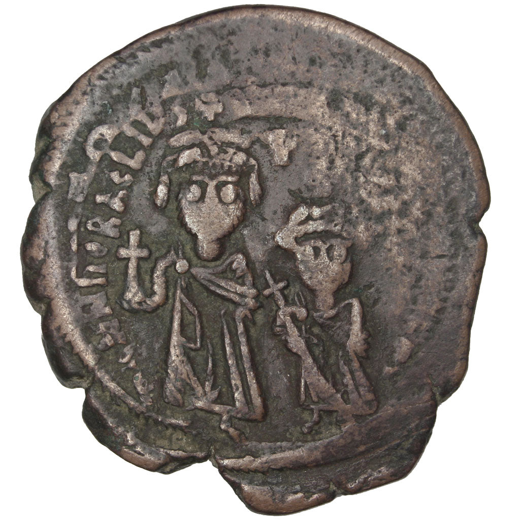 Heraclius 610-641, Follis, Kyzikos, VF(30-35), Copper, Sear #840, 11.49